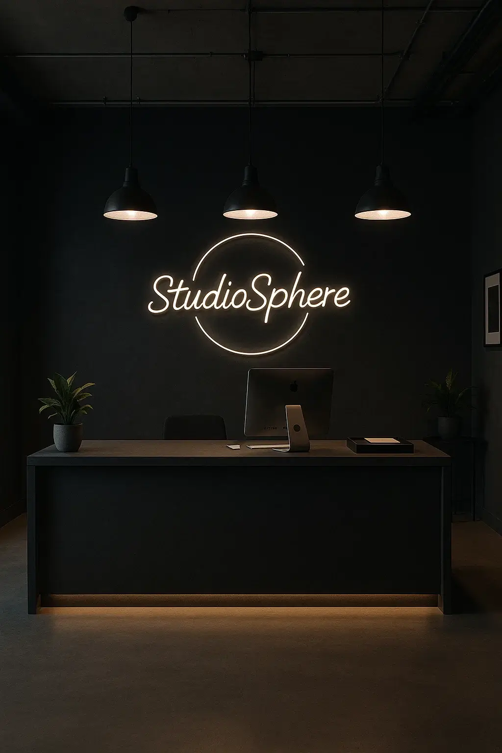 Creative studio environment with modern decor
